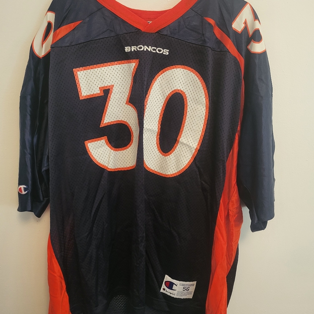 Terrell Davis Denver Broncos Navy Jersey Champion Authentic NFL Apparel Size 3XL